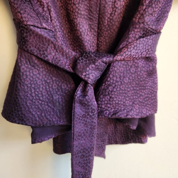 3.1 Phillip Lim Purple Jacquard Silk Peplum Top – Made in USA / EUC - Picture 9 of 16